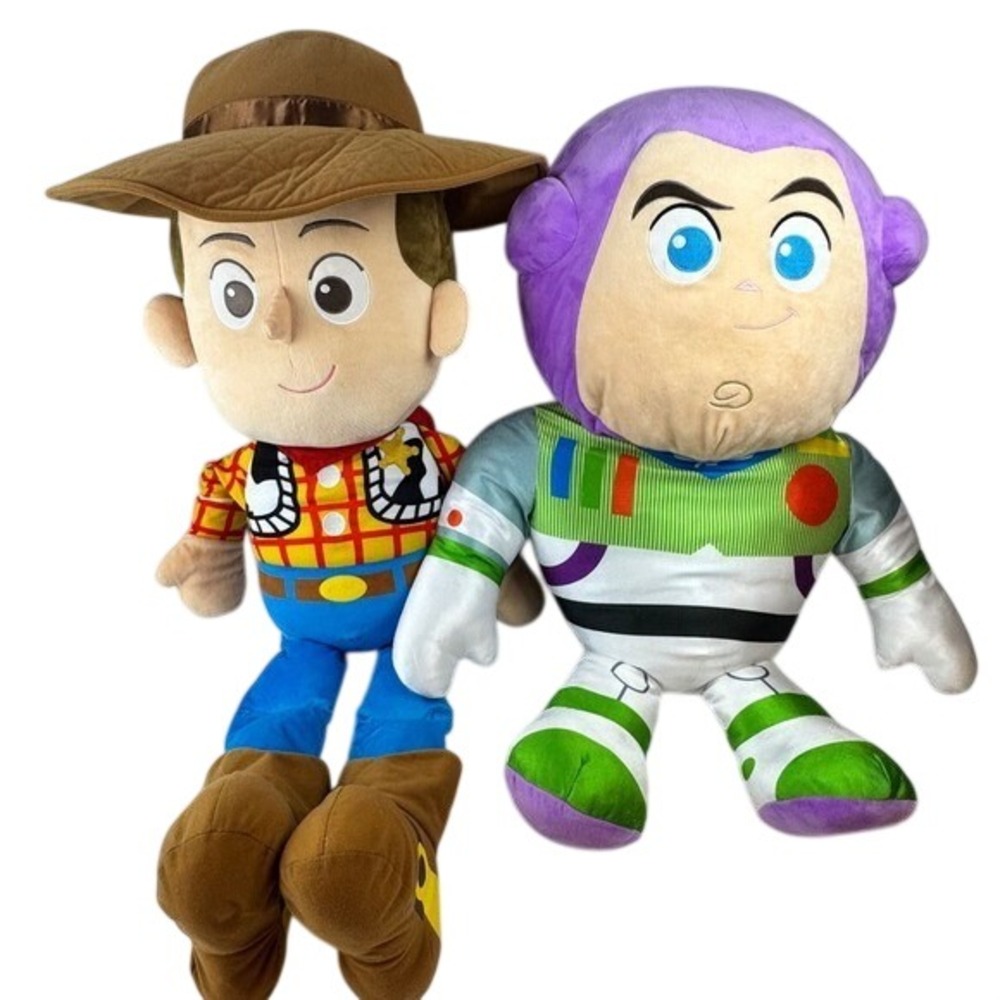 Disney Pixar Baby Toy Story Woody Buzz Lightyear‎ Giant Plush Stuffed Set 36"